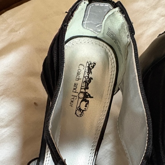 Black Women's Shoes by Coach and Four size 6.5 peep toes - Picture 2 of 11